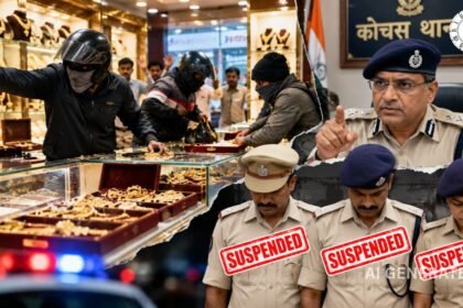 कोचस ज्वेलरी लूटकांड: तीन पुलिसकर्मी सस्पेंड