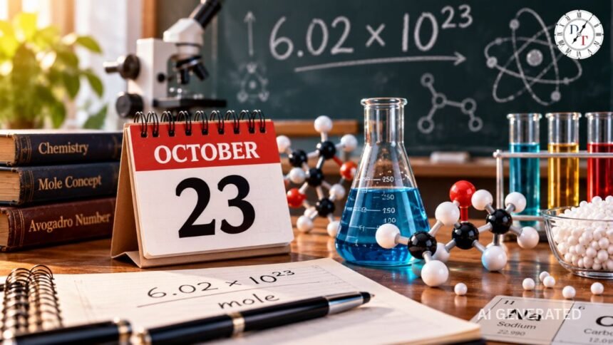 मोल दिवस: 23 अक्टूबर और एवोगैड्रो संख्या