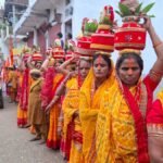 परसा में भागवत सत्संग ज्ञान यज्ञ, भव्य कलश यात्रा