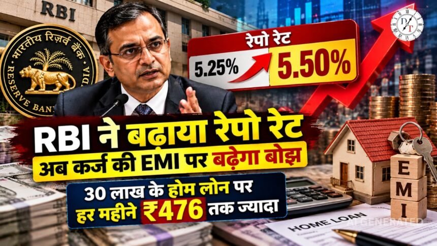 RBI ने बढ़ाया रेपो रेट, 30 लाख के होम लोन पर EMI ₹476 तक ज्यादा