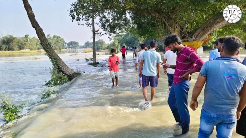 Saran Flood News: तटबंध टूटने के बाद पानापुर में बाढ़ का कहर