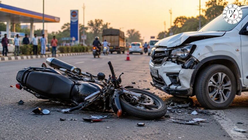 सारण सड़क हादसा: चारपहिया की टक्कर से दुकानदार की