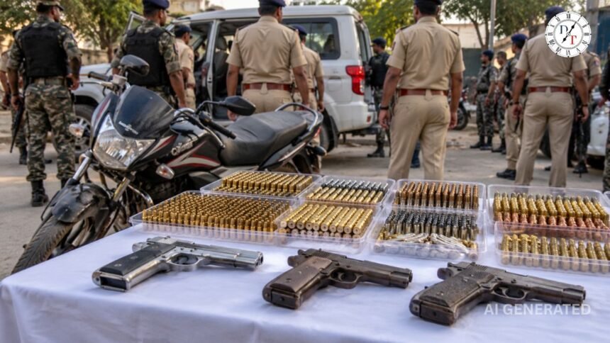 सीतामढ़ी पुलिस कार्रवाई में 772 कारतूस बरामद