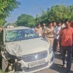 एनएच-531 पर डिजायर की टक्कर, तीन घायल