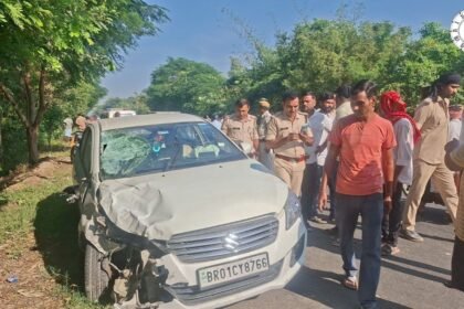 एनएच-531 पर डिजायर की टक्कर, तीन घायल