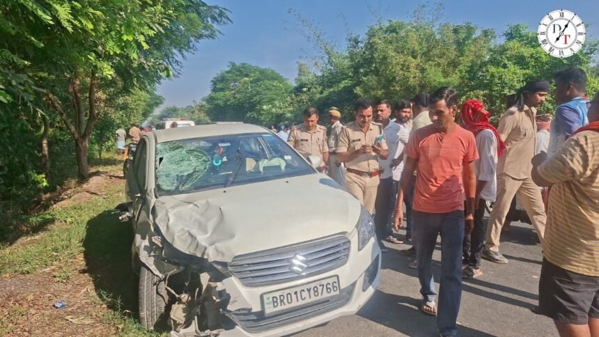 एनएच-531 पर डिजायर की टक्कर, तीन घायल