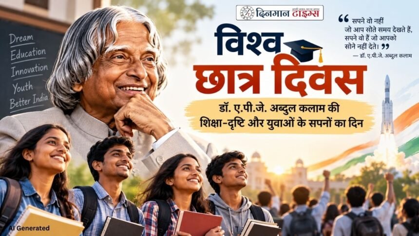 विश्व छात्र दिवस: डॉ. ए.पी.जे. अब्दुल कलाम की शिक्षा-दृष्टि और युवाओं के सपनों का दिन