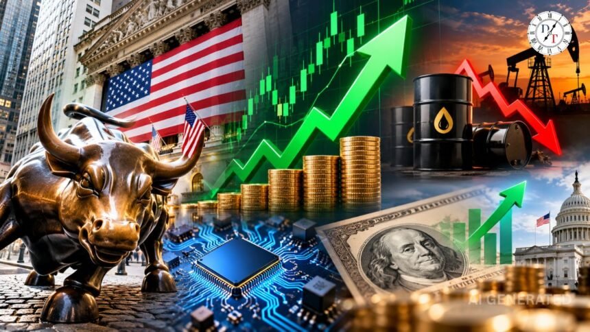 अमेरिकी शेयर बाजार में रिकॉर्ड तेजी S&P 500 Nasdaq और मार्केट कैप