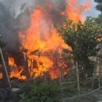 वैशाली के राममठ में आग, शॉर्ट सर्किट से तीन घर जले
